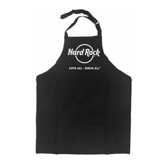 NWT Hard Rock Cafe Kitchen Chef Cook BBQ Grill Apron Love All Serve All 30X25 - Picture 4 of 4